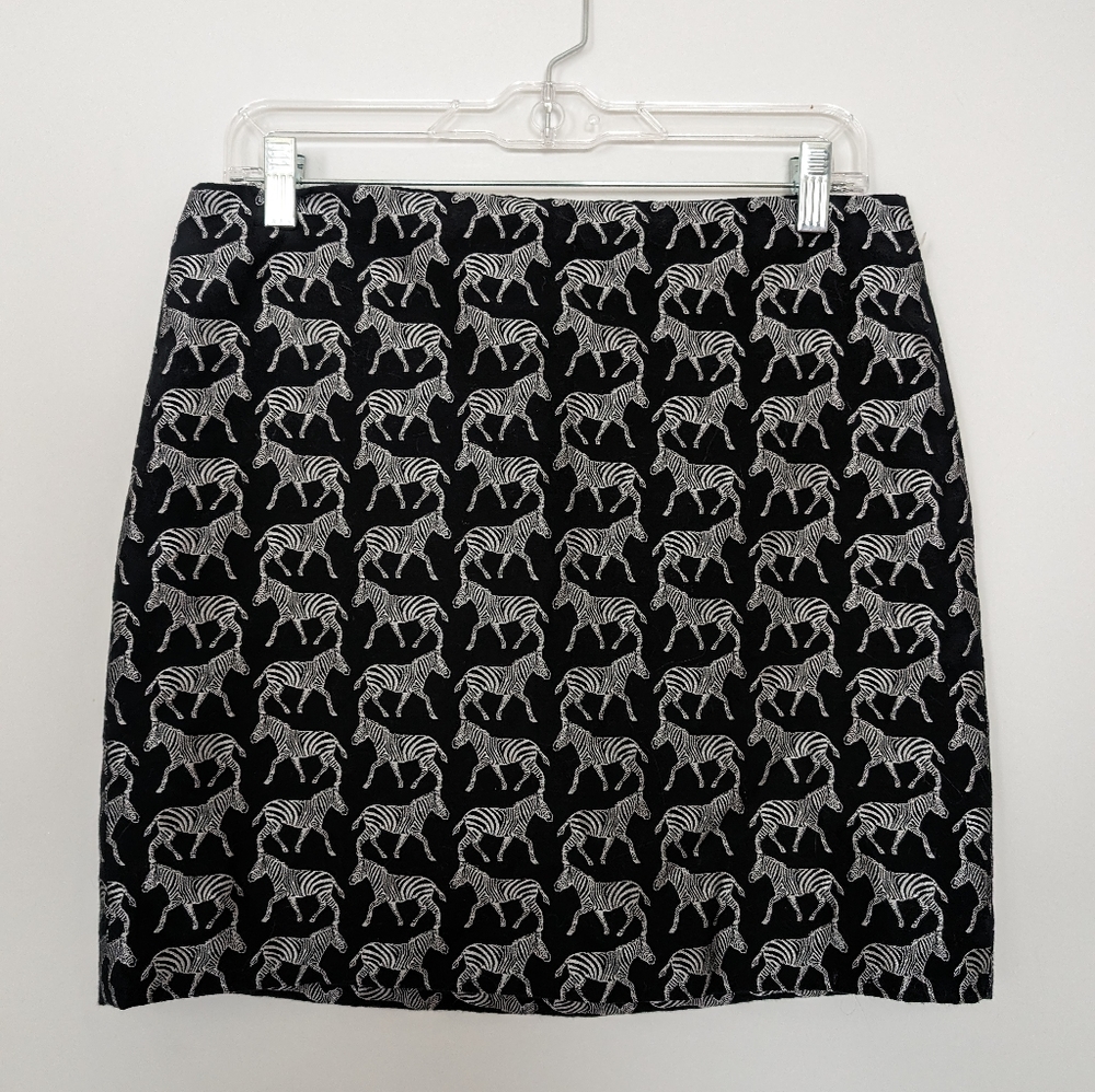 J Crew Zebra Mini Skirt